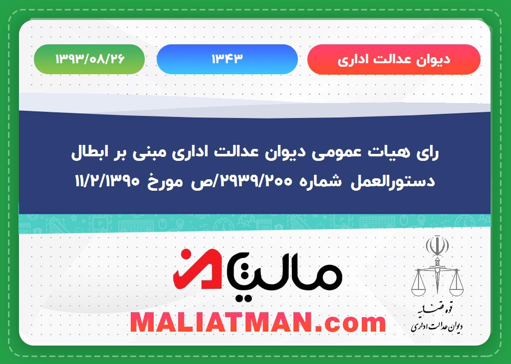 دیوان عدالت اداری شماره 1343 تاریخ 1393/08/26