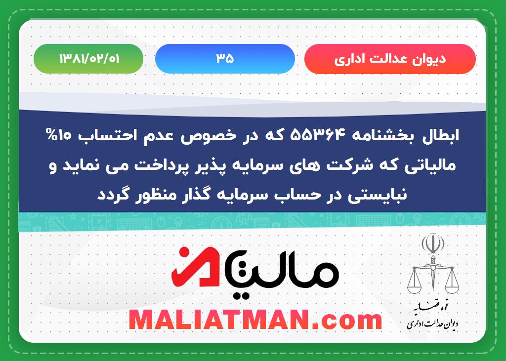 دیوان عدالت اداری شماره 35 تاریخ 1381/02/01