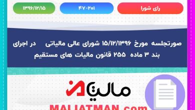 رأی شورا شماره 47-201 تاریخ 1396/12/15