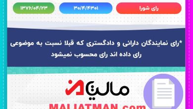 رای شورا شماره 30/4/4301 تاریخ 1376/04/23