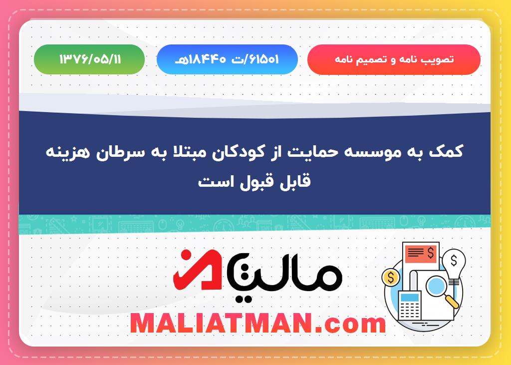 تصویب نامه و تصمیم نامه شماره 61501/ت18440هه تاریخ 1376/05/11