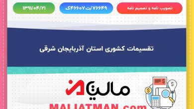 تصویب نامه و تصمیم نامه شماره ه46607ت/76649 تاریخ 1391/04/21