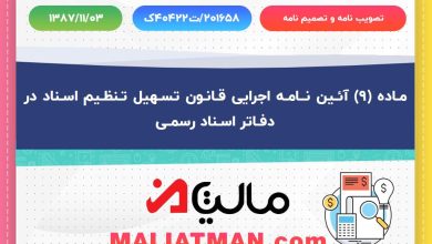 تصویب نامه و تصمیم نامه شماره 201658/ت40422ک تاریخ 1387/11/03