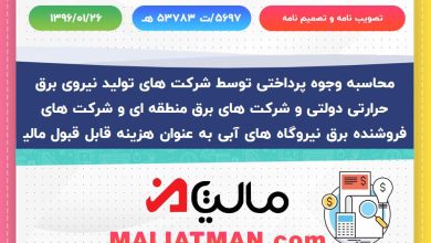 محاسبه وجوه پرداختی توسط شرکت های تولید نیروی برق حرارتی دولتی و شرکت های برق منطقه ای و شرکت های فروشنده برق نیروگاه های آبی به عنوان هزینه قابل قبول مالیاتی